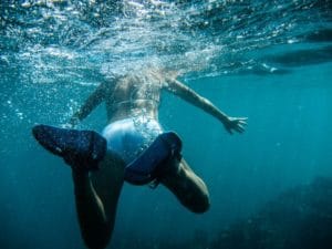 submerged swimmer