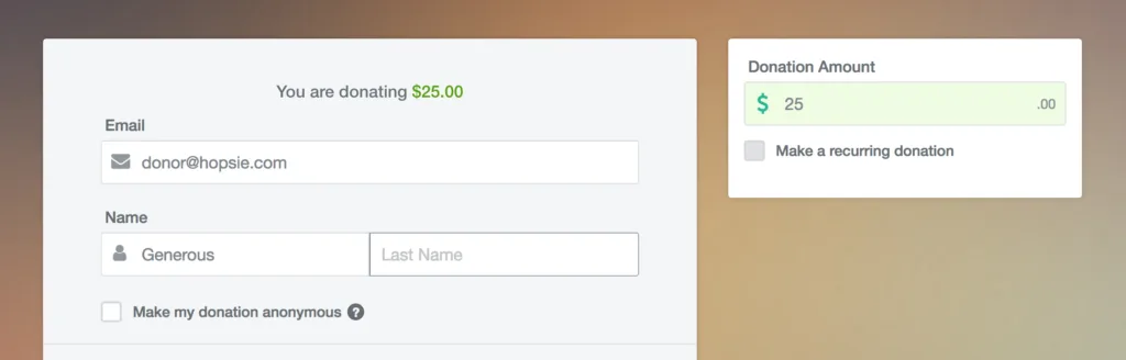 PayPal Donations Step 1
