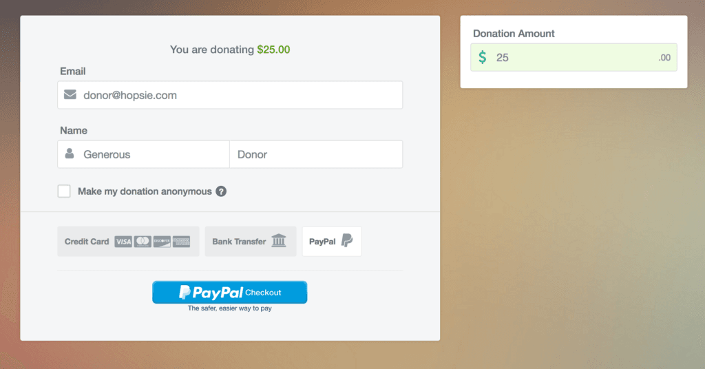 PayPal Donation Step 2